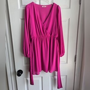 Miami Fuchsia Long Sleeve Dress